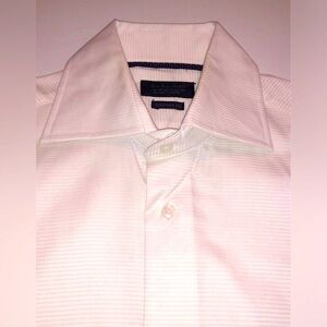 Zara Men Button-front Shirt M White Collar Tailored Fit Men
